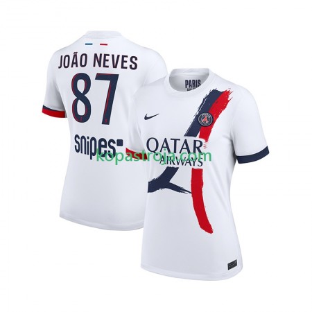 Billiga Fotbollströjor Paris Saint-Germain Joao Neves 87 Borta tröja 2025/26 Kortärmad